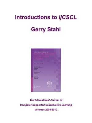cover image of Editorial Introductions to ijCSCL
